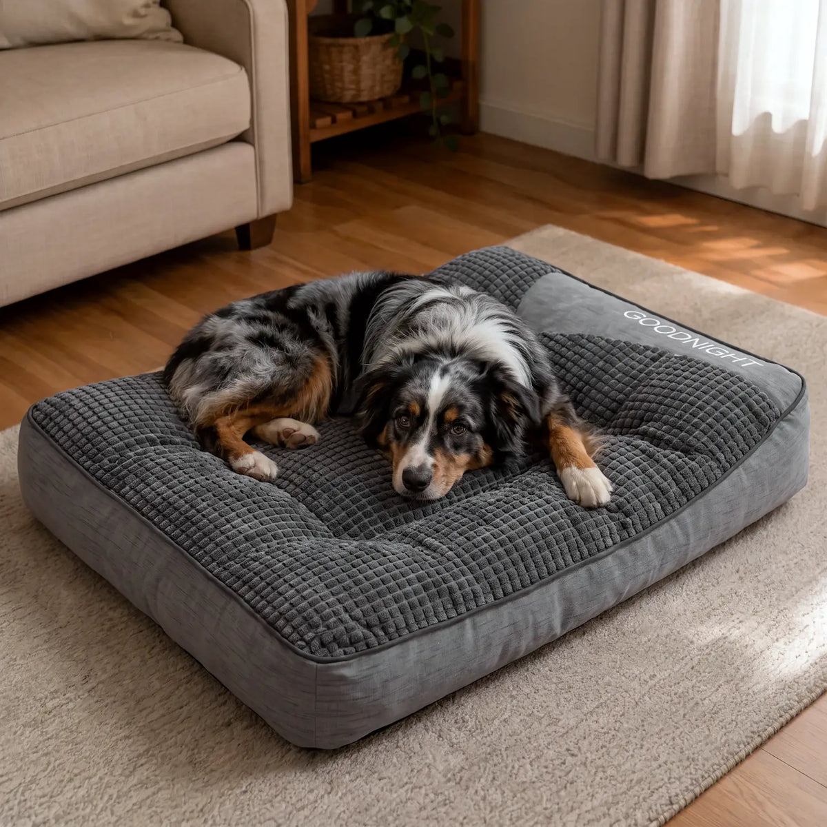 Large Dog Cushion Bed – Washable Dog Cushion, 3 Sizes (80–120 cm)