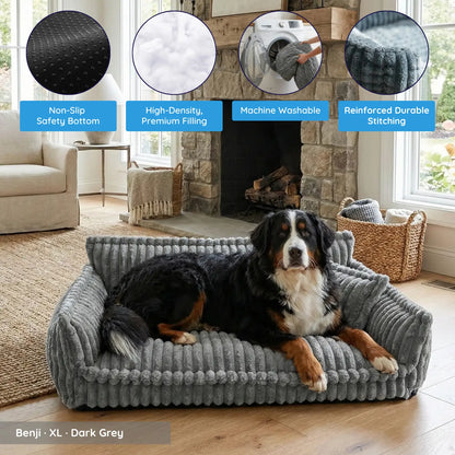 Dog Sofa Bed – Washable Dog Sofa & Settee for Medium & Large Dogs, 4 Sizes (60–120 cm)