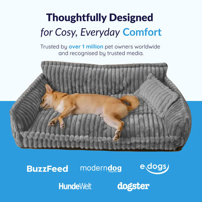 Dog Sofa Bed – Washable Dog Sofa & Settee for Medium & Large Dogs, 4 Sizes (60–120 cm)