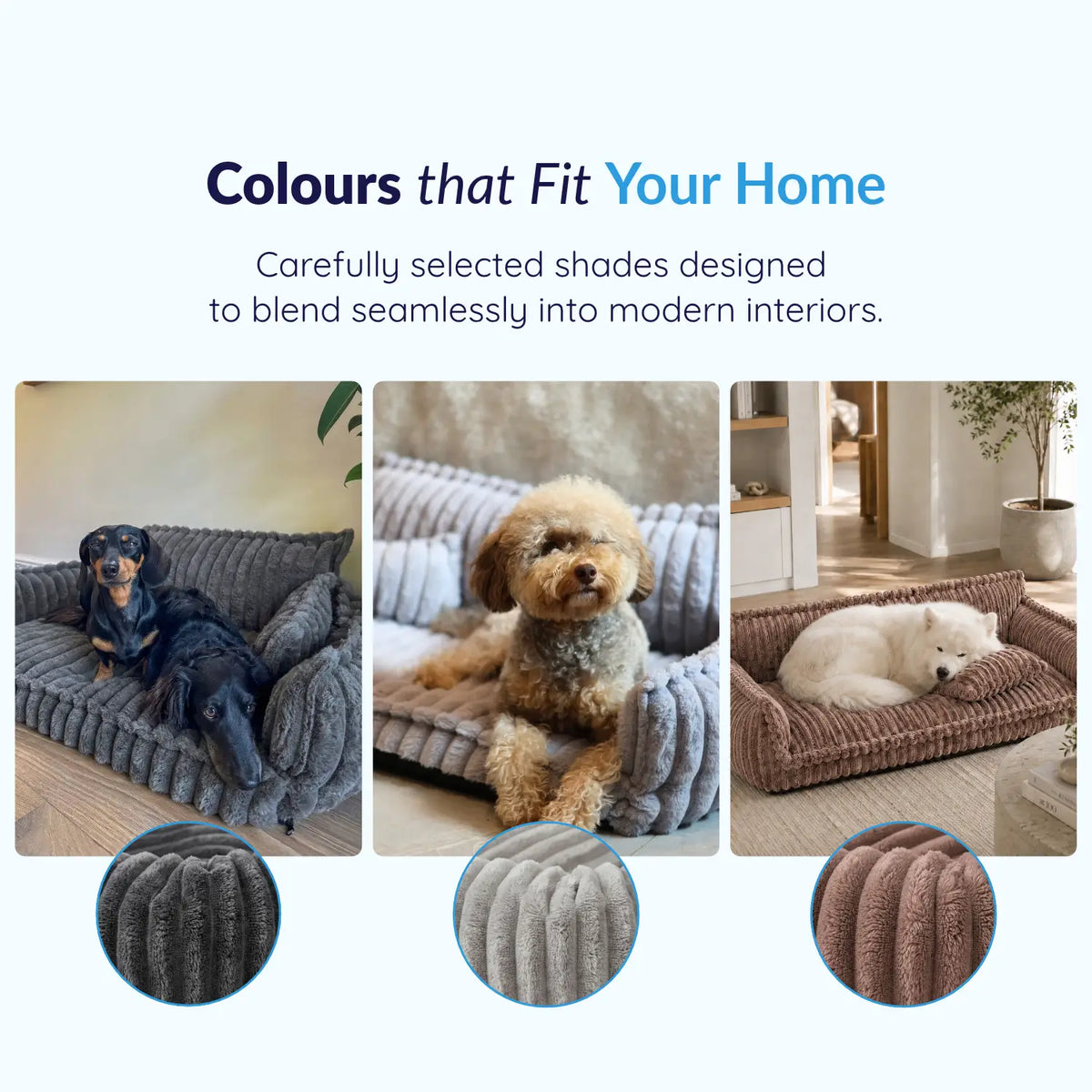 Dog Sofa Bed – Washable Dog Sofa & Settee for Medium & Large Dogs, 4 Sizes (60–120 cm)