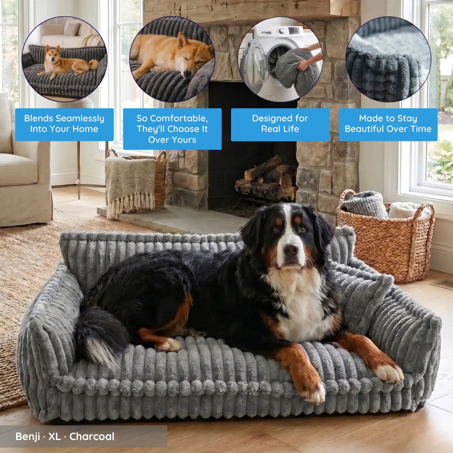 MrFluffyFriend™ - Orthopaedic Washable Dog Sofa