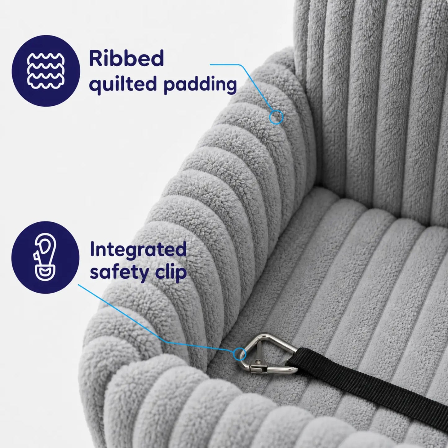 MrFluffyFriend™ - Safe & Cosy Dog Car Seat